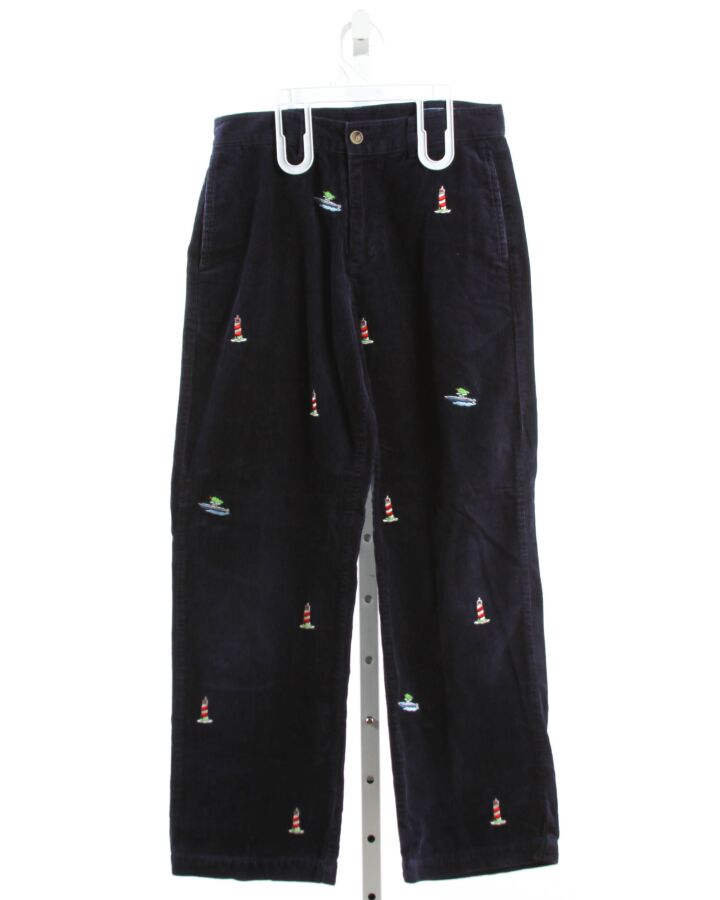 VINEYARD VINES  NAVY CORDUROY  EMBROIDERED PANTS