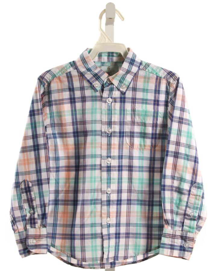 CLASS CLUB  WHITE  PLAID  DRESS SHIRT