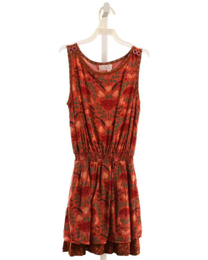 MATILDA JANE  ORANGE  FLORAL SMOCKED DRESS