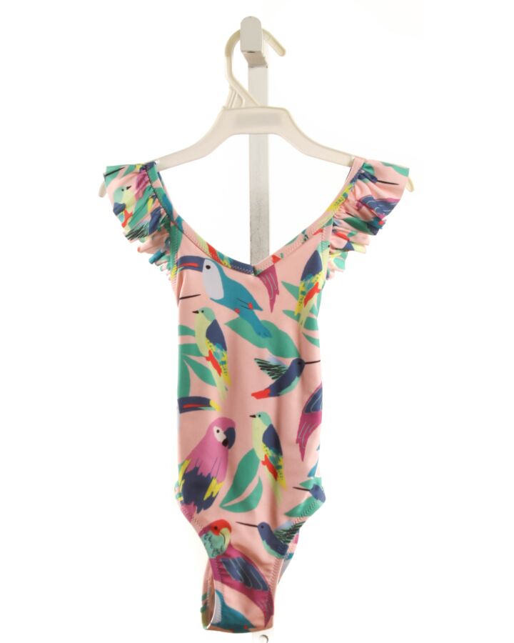 TEA  GREEN  PRINT  1-PIECE SWIMSUIT