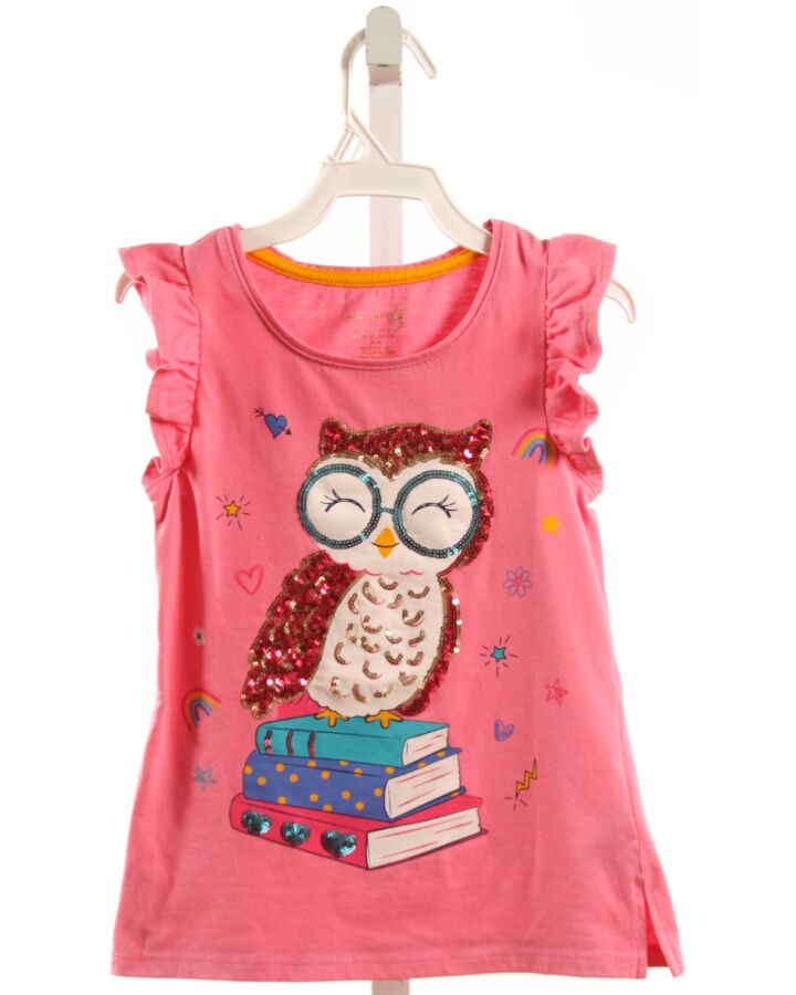 CYNTHIA ROWLEY  PINK    SLEEVELESS SHIRT WITH SEQUINS