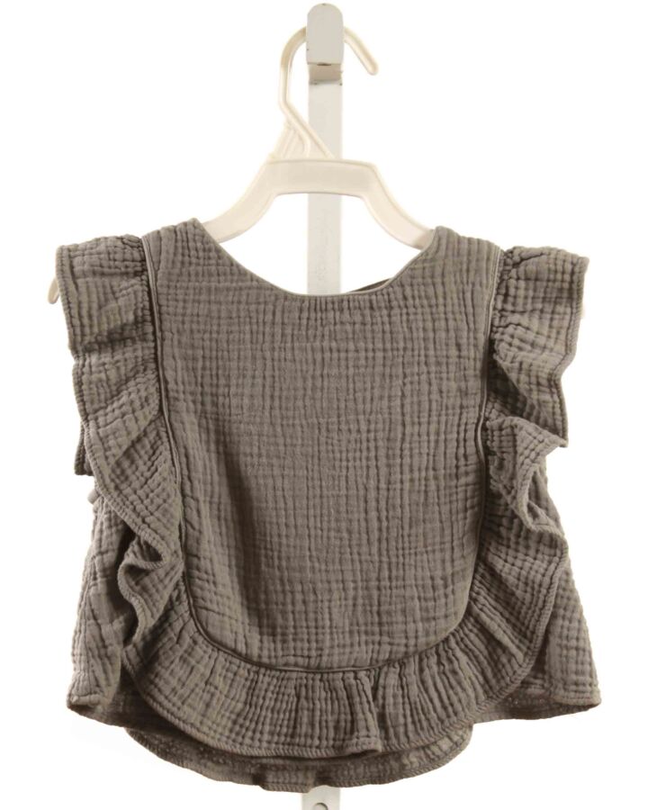 ZARA  GRAY    SLEEVELESS SHIRT WITH RUFFLE