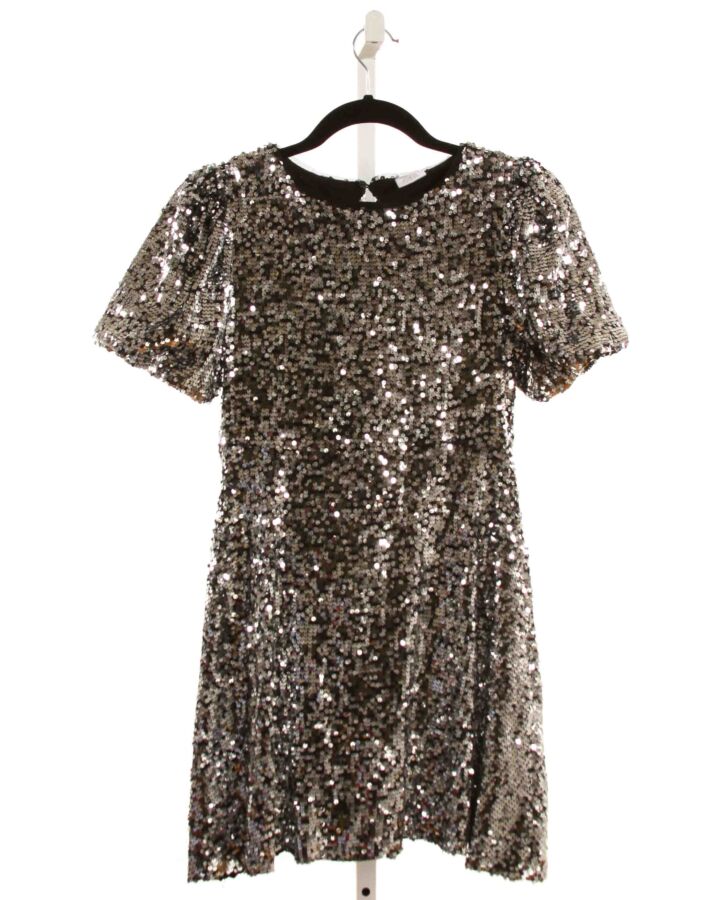 ZARA  SILVER   SEQUINED PARTY DRESS