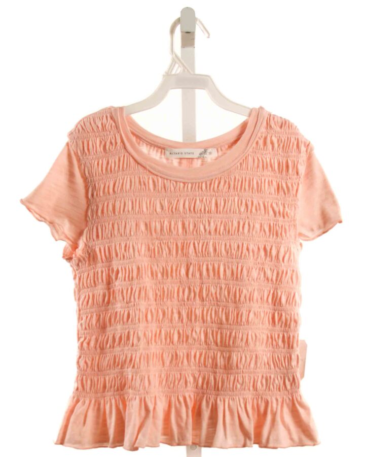 ALTAR'D STATE  LT PINK   SMOCKED KNIT SS SHIRT