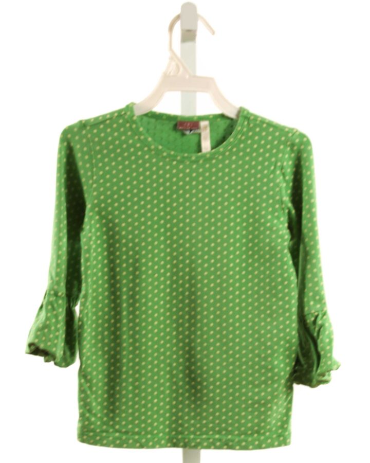MATILDA JANE  GREEN  POLKA DOT  KNIT LS SHIRT