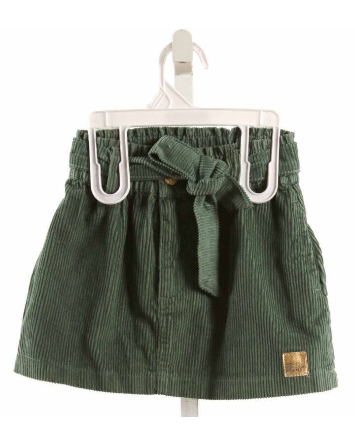TYESS  GREEN CORDUROY   SKIRT