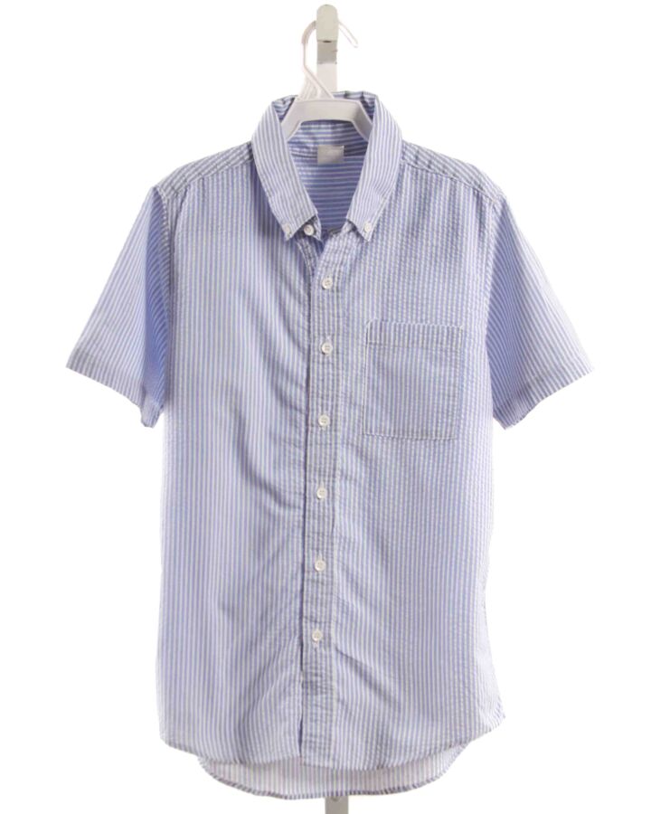 ORIENT EXPRESSED  BLUE SEERSUCKER STRIPED  DRESS SHIRT