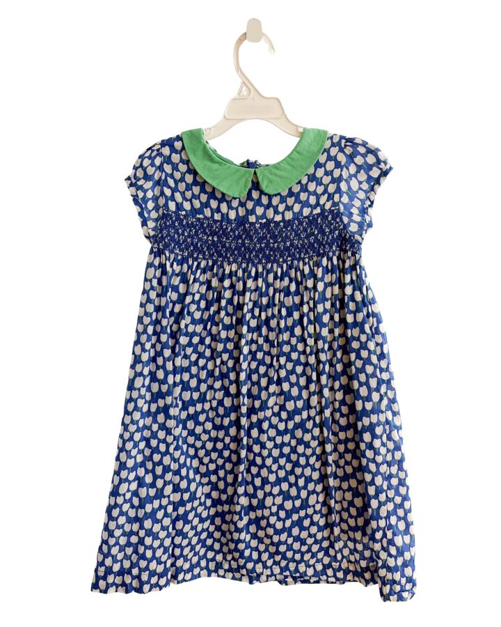 MINI BODEN  BLUE  FLORAL SMOCKED DRESS