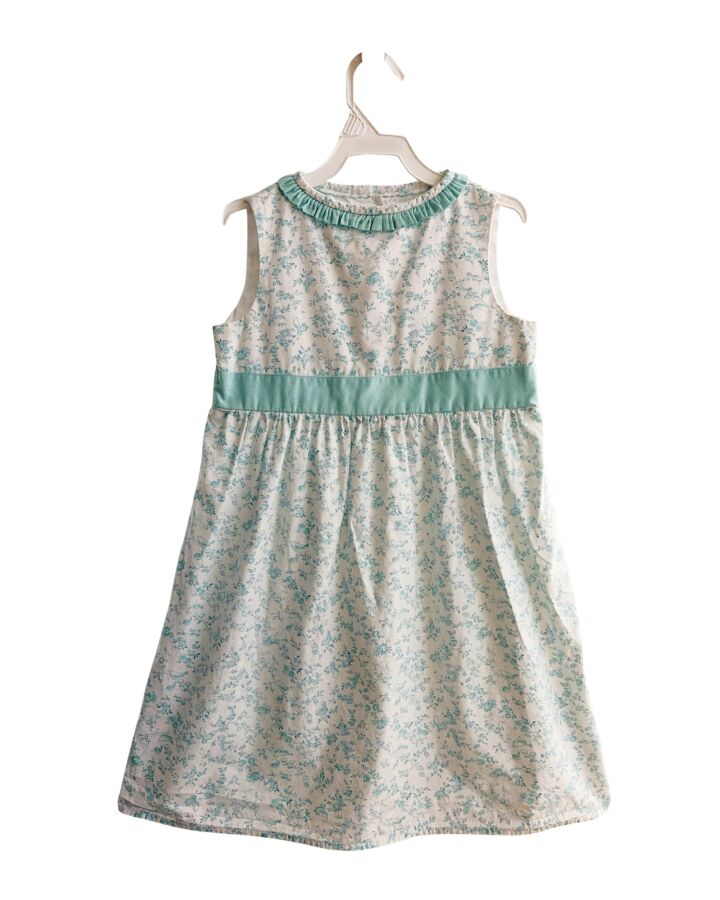 TWO GIRLS AND A BOY  LT BLUE  FLORAL  DRESS WITH RUFFLE