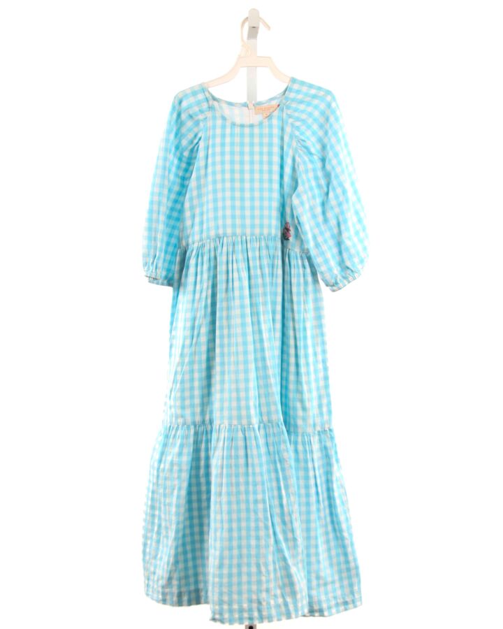 PINK CHICKEN  BLUE  GINGHAM  DRESS