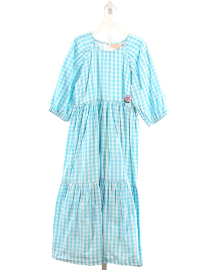 PINK CHICKEN  BLUE  GINGHAM  DRESS