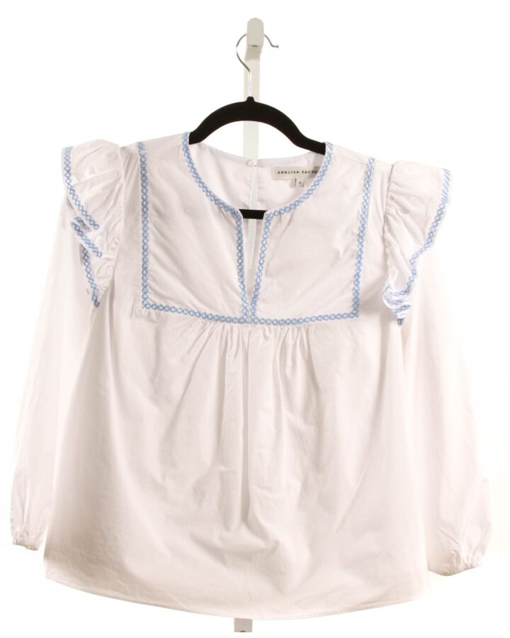 ENGLISH FACTORY  WHITE    DRESS SHIRT WITH RUFFLE