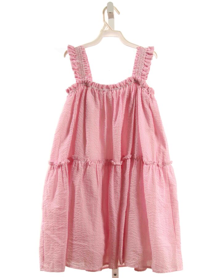 MARLO  PINK SEERSUCKER STRIPED  DRESS