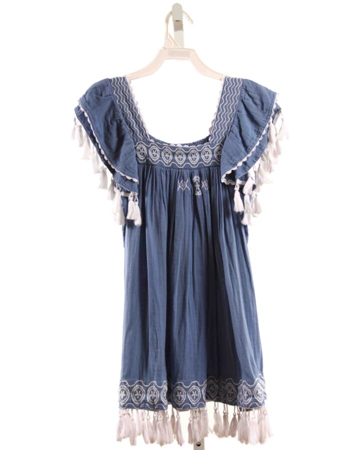 MER ST. BARTH  BLUE   EMBROIDERED DRESS