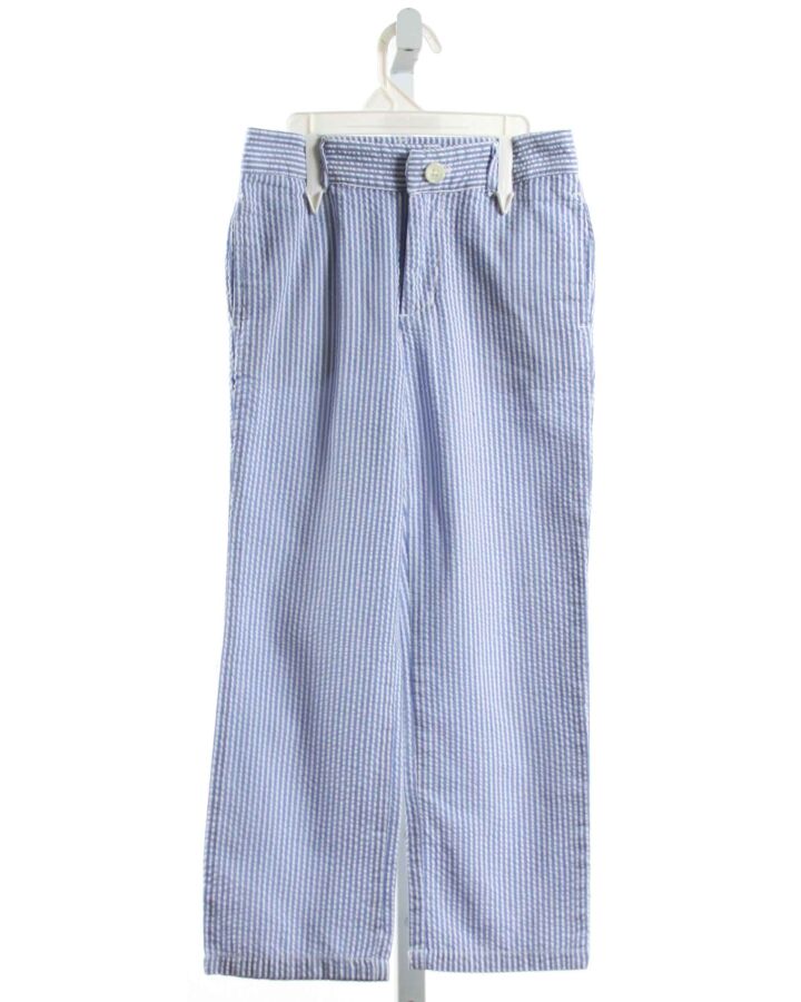 E-LAND  BLUE SEERSUCKER STRIPED  PANTS