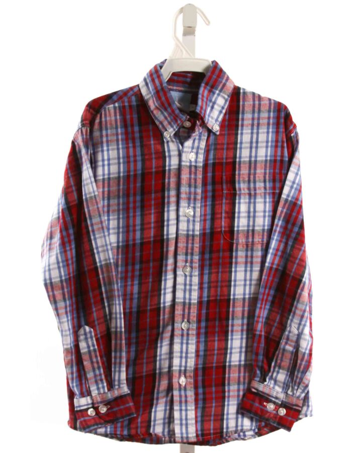 BELLA BLISS  RED  PLAID  DRESS SHIRT