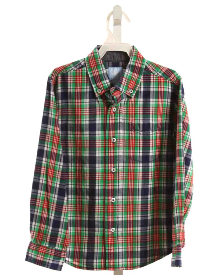 J. KHAKI  GREEN  PLAID  DRESS SHIRT