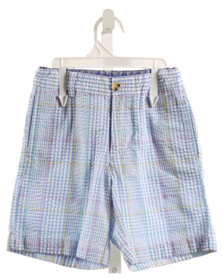 J. BAILEY  LT BLUE SEERSUCKER PLAID  SHORTS