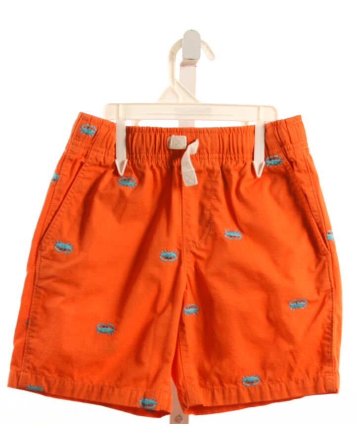 LANDS' END KIDS  ORANGE   EMBROIDERED SHORTS