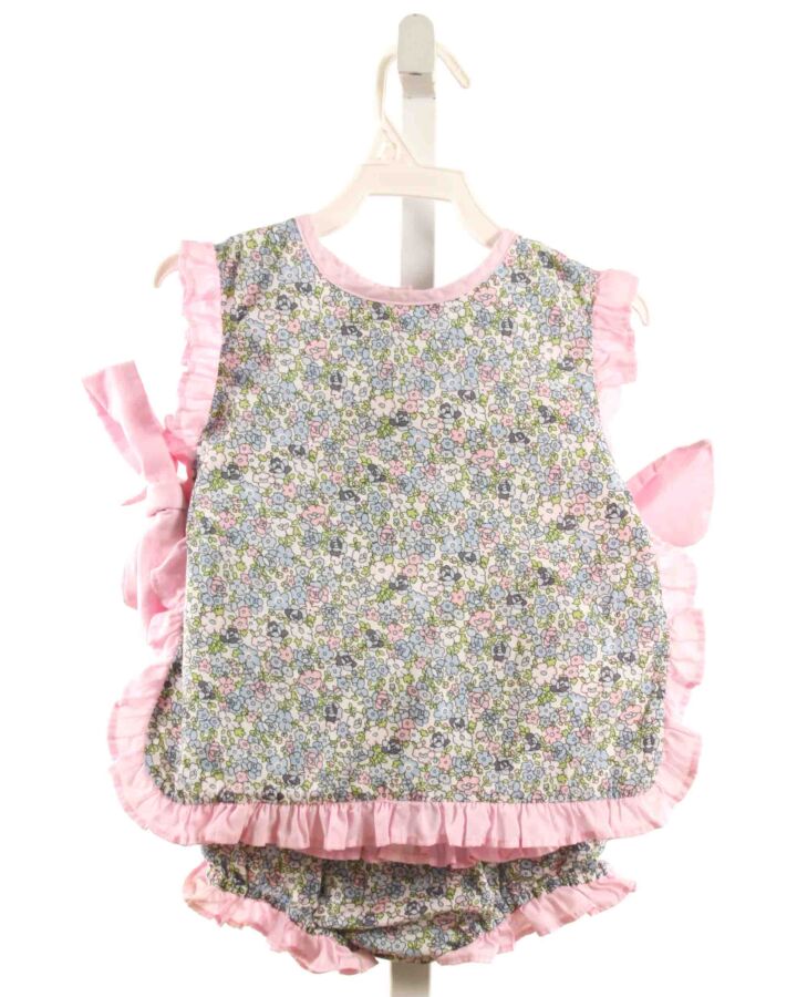 CECIL & LOU  PINK  FLORAL  2-PIECE OUTFIT WITH RUFFLE