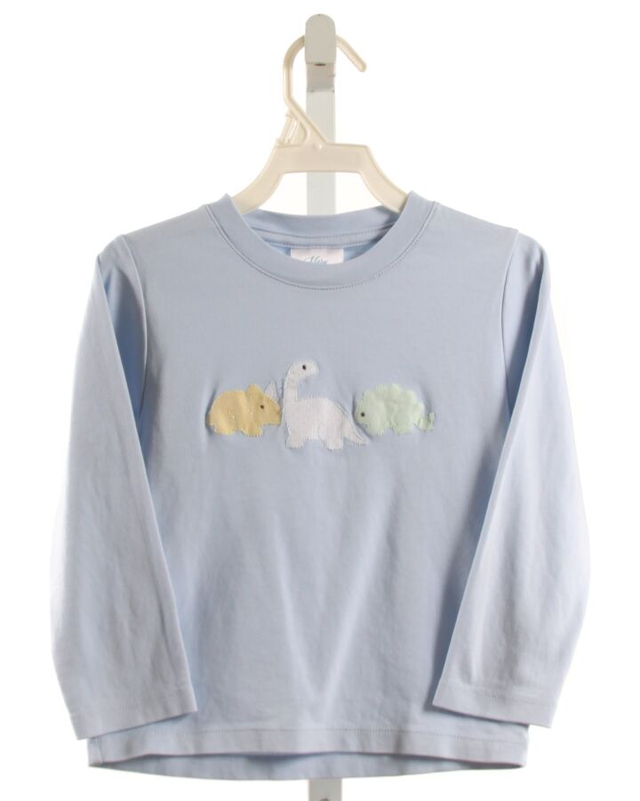 MARY & GRACE  LT BLUE   APPLIQUED KNIT LS SHIRT