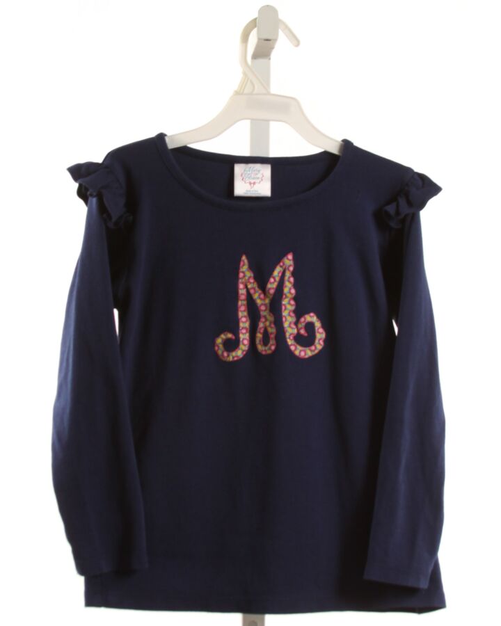 MARY & GRACE  NAVY   APPLIQUED KNIT LS SHIRT