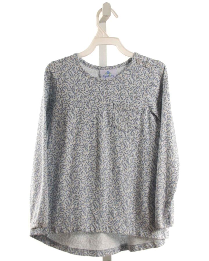 EYELET & IVY  BLUE  FLORAL  KNIT LS SHIRT