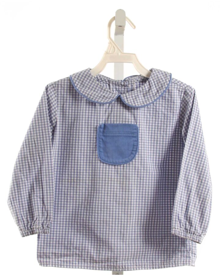 BLUE BUMBLEBEE  BLUE  GINGHAM  SHIRT-LS