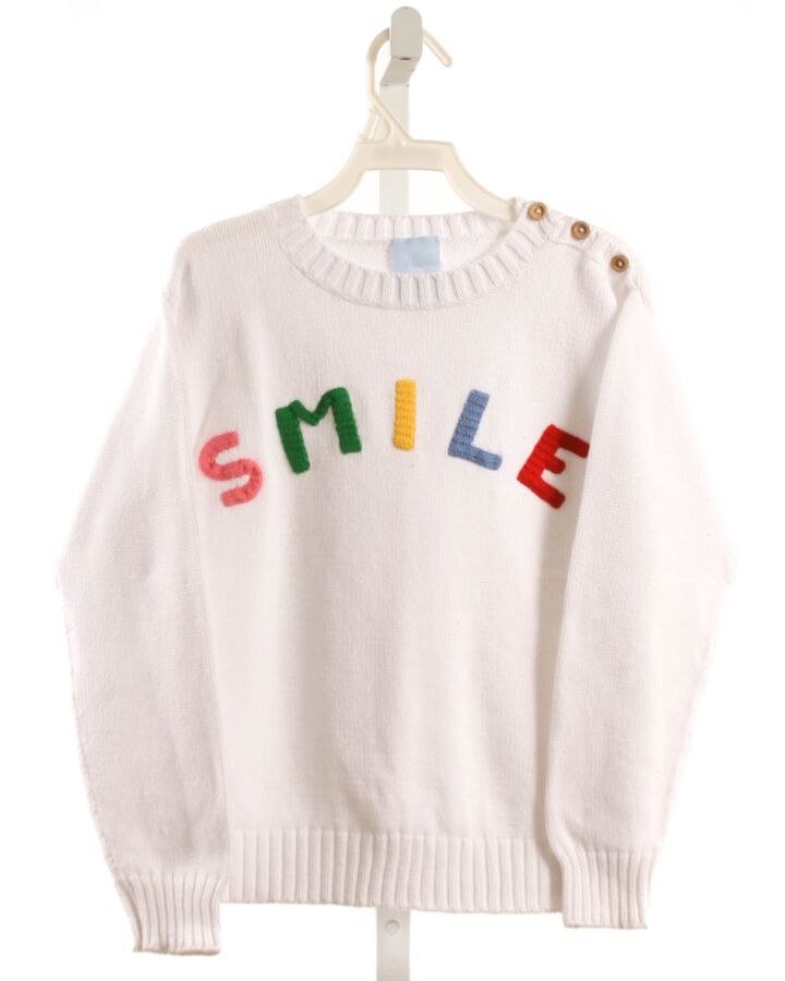 BELLA BLISS  WHITE   APPLIQUED SWEATER