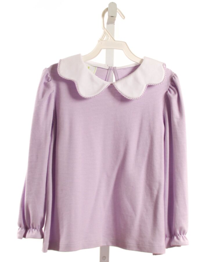 ZUCCINI  LAVENDER  STRIPED  KNIT LS SHIRT