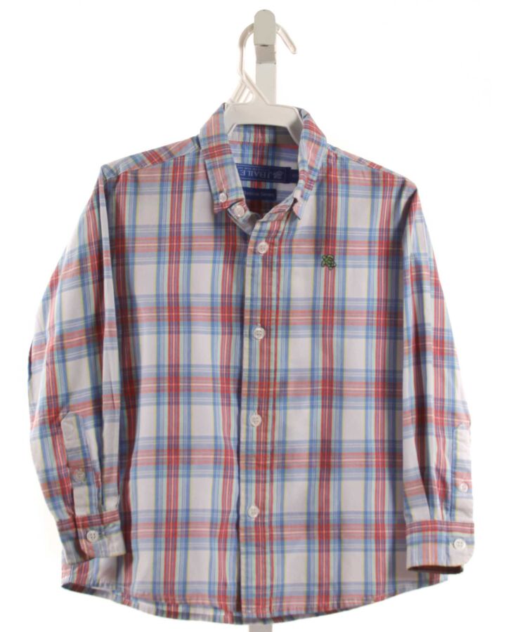 J. BAILEY  LT BLUE  PLAID  DRESS SHIRT