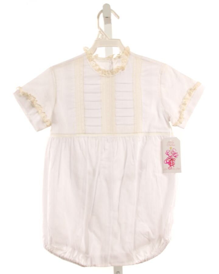 FRANCES ROSE  WHITE    DRESSY BUBBLE WITH LACE TRIM