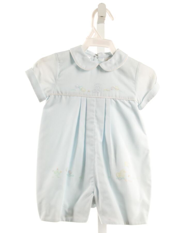 SARAH LOUISE  LT BLUE   EMBROIDERED SHORTALL