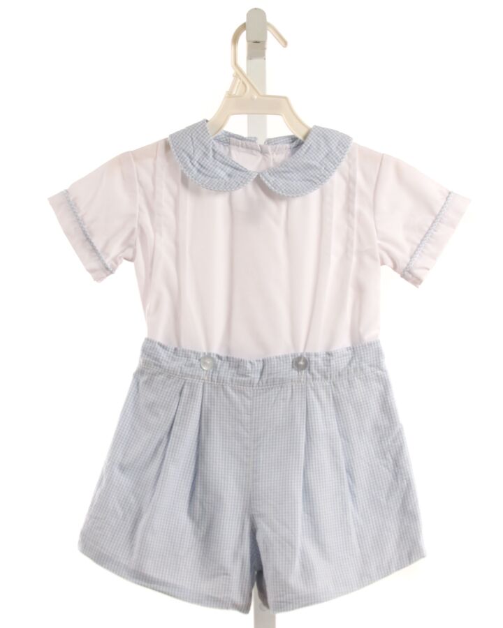 JAMES & LOTTIE  LT BLUE  WINDOWPANE  SHORTALL