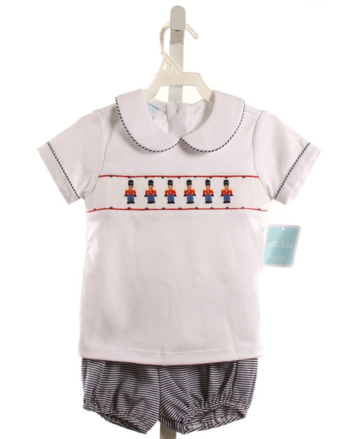 PETIT BEBE  WHITE   SMOCKED 2-PIECE OUTFIT