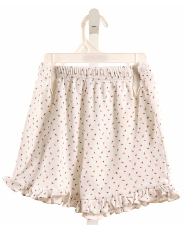 EYELET & IVY  WHITE  FLORAL  SHORTS WITH RUFFLE