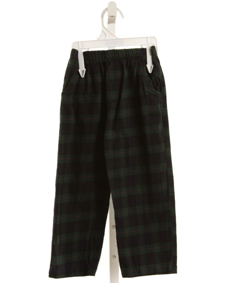 BAILEY BOYS  FOREST GREEN  PLAID  PANTS