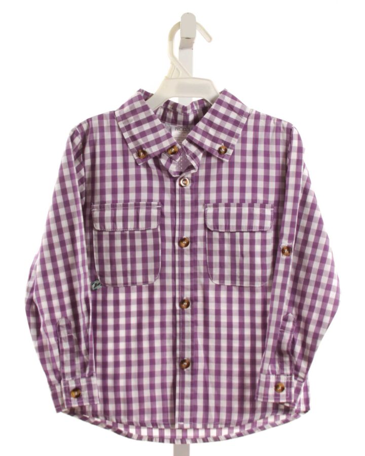 PRODOH  PURPLE  GINGHAM  DRESS SHIRT