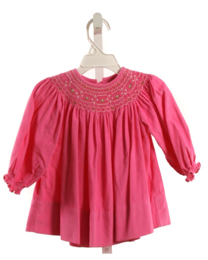 EVERYDAY HEIRLOOM  HOT PINK CORDUROY  SMOCKED DRESS