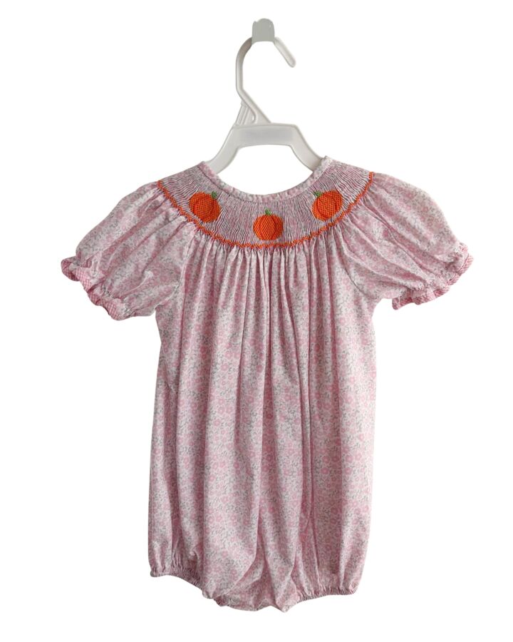 CLASSIC WHIMSY  LT PINK  FLORAL SMOCKED BUBBLE