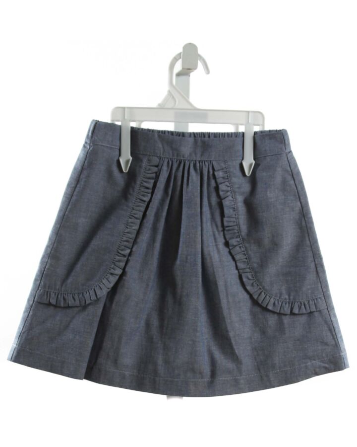 STITCHY FISH  CHAMBRAY    SKIRT WITH RUFFLE