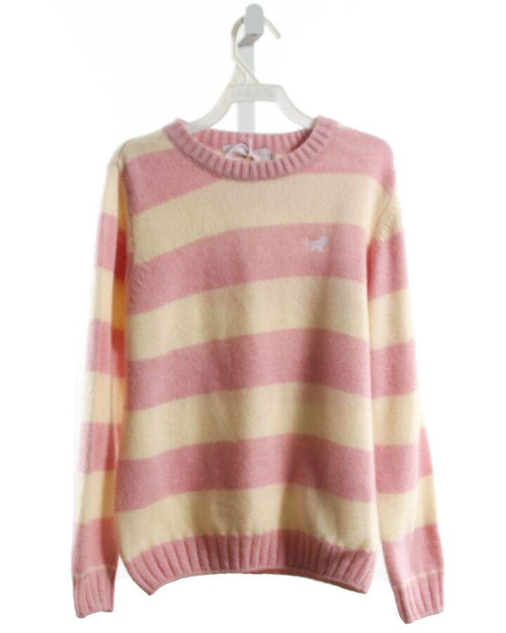 SAL & PIMENTA  PINK WOOL STRIPED  SWEATER