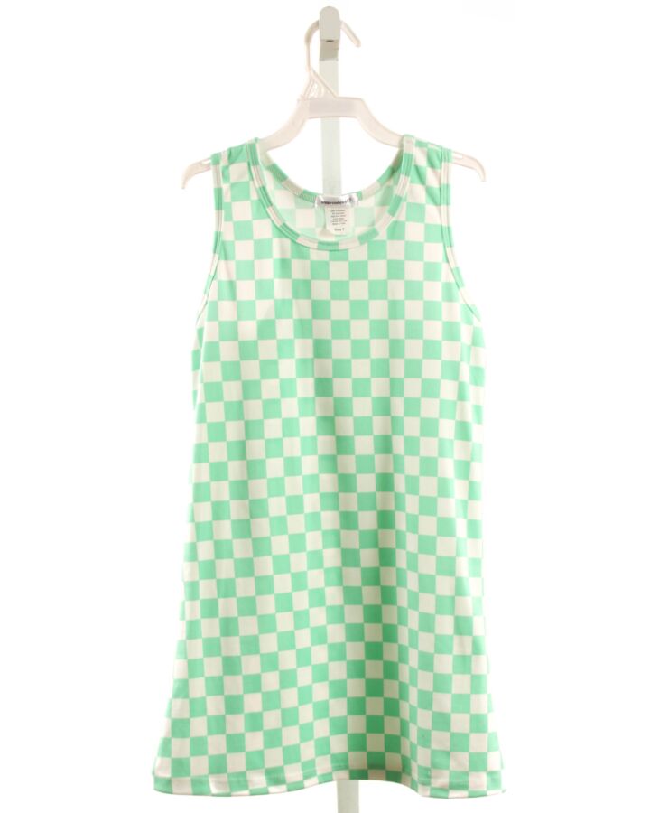 AREA CODE 407  MINT  GINGHAM  KNIT DRESS