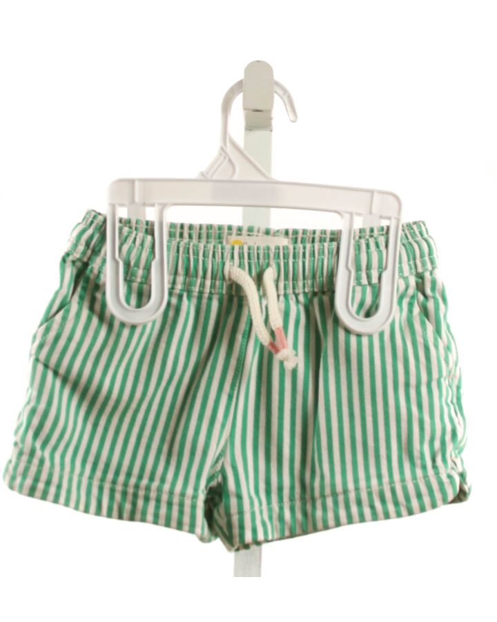 MINI BODEN  GREEN  STRIPED  SHORTS