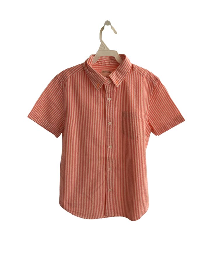 CREWCUTS  ORANGE SEERSUCKER STRIPED  DRESS SHIRT