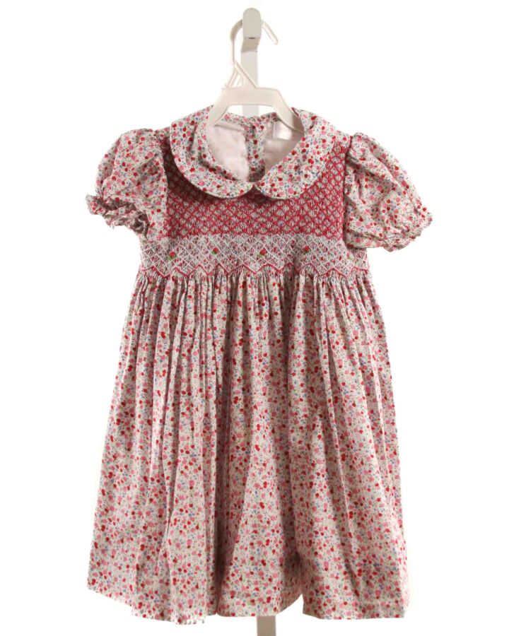 CECIL & LOU  PINK  FLORAL SMOCKED DRESS