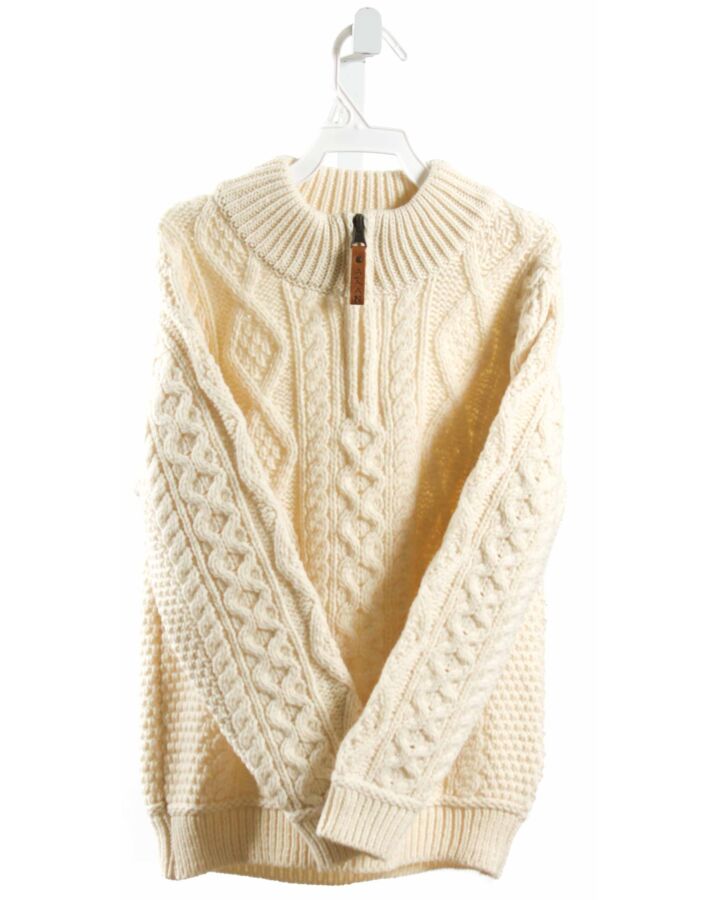 ARAN SWEATER MARKET  CREAM WOOL   SWEATER