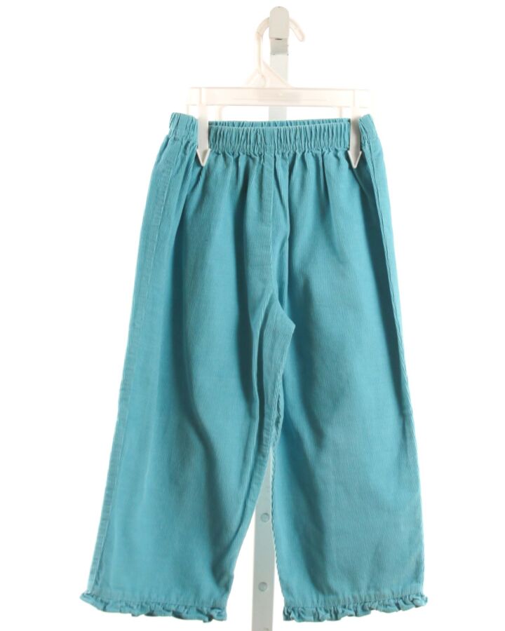 KATE & LIBBY  AQUA CORDUROY   PANTS WITH RUFFLE