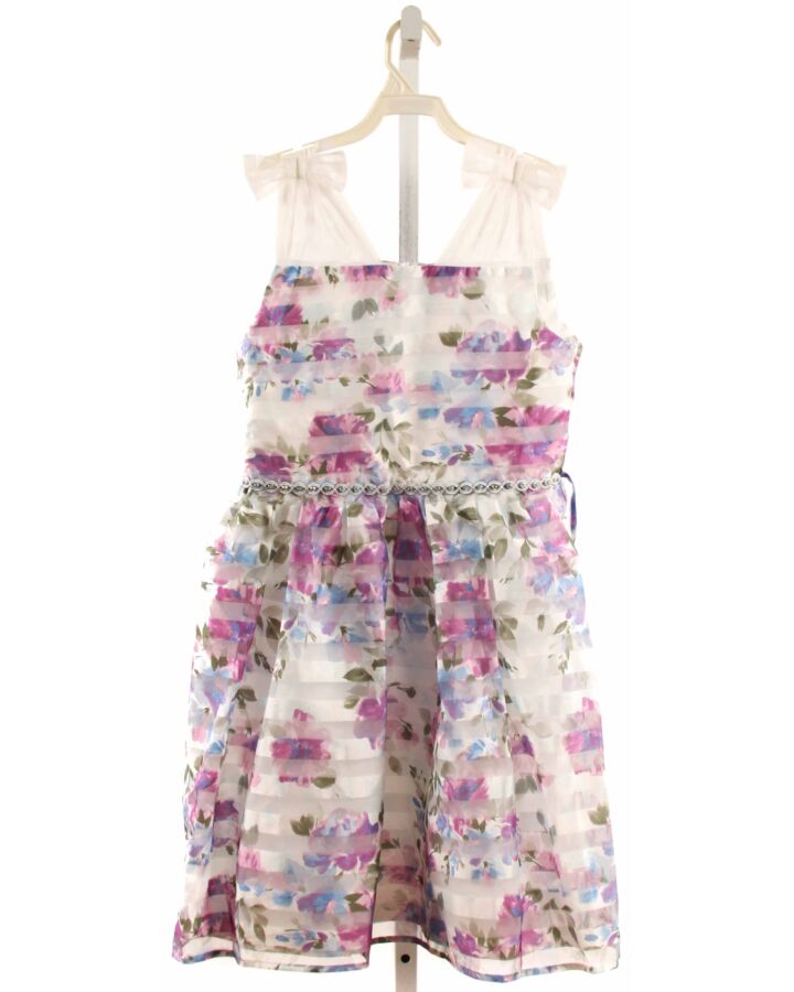 SPEECHLESS KIDS  PURPLE  FLORAL  PARTY DRESS WITH TULLE