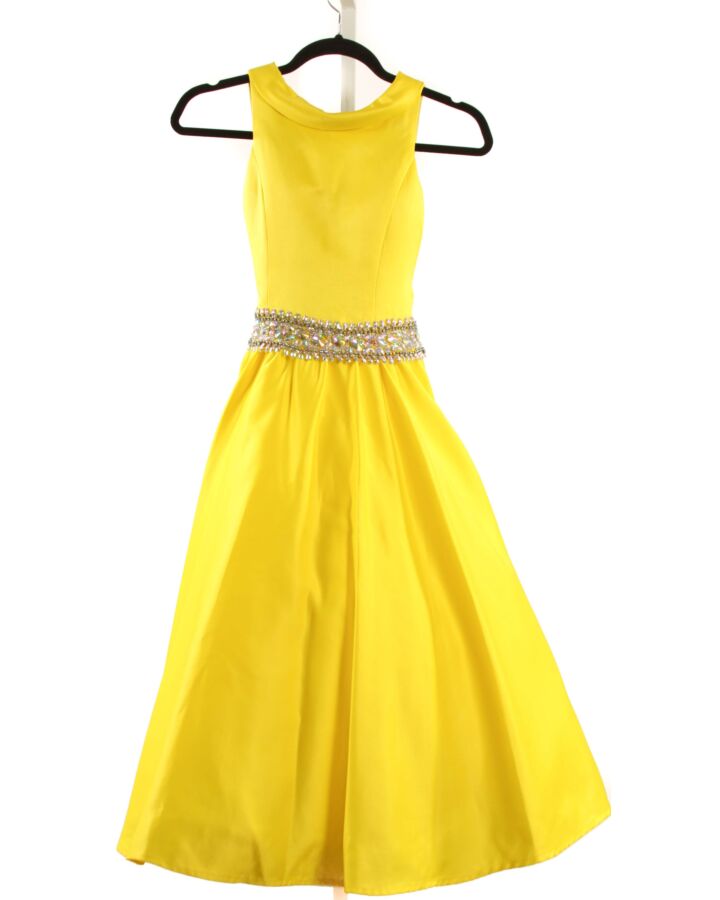 LITTLE ROSIE PAGEANT  YELLOW    PARTY DRESS